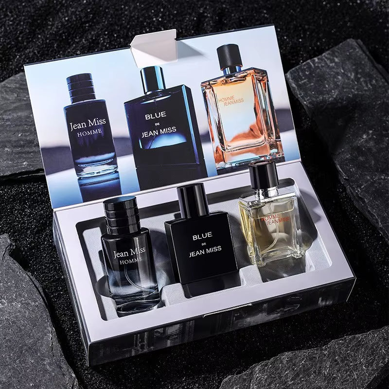 Men Perfume Hombre Gift Box 3Pcs Set Perfumes Pheromone Cologne Long Lasting Fragrance Floral Woody Scented Eau De Parfum Spray