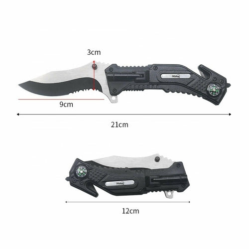 Pocket Knife with Clip Folding Knife Tactical Knife ( 5-in-1 ) Stashed cav