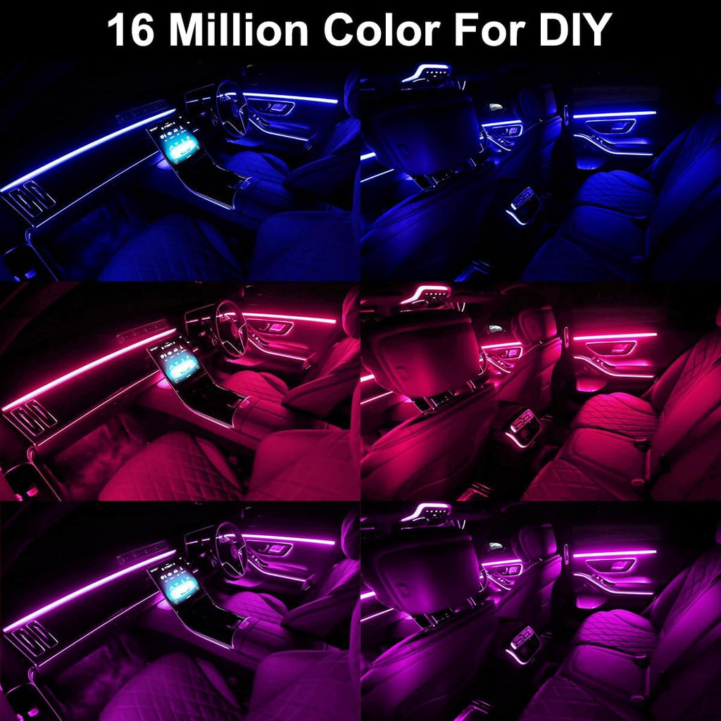 Interior Car LED Strip Lights APP Control, 5 in 1 RGB 16 Million Colors Ambient