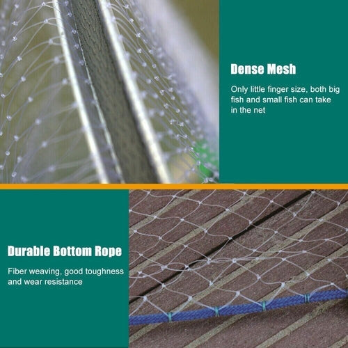 6/8/10/12/16FT Fishing Cast Net Bait Easy Throw Hand Cast Strong Nylon Stashed cav