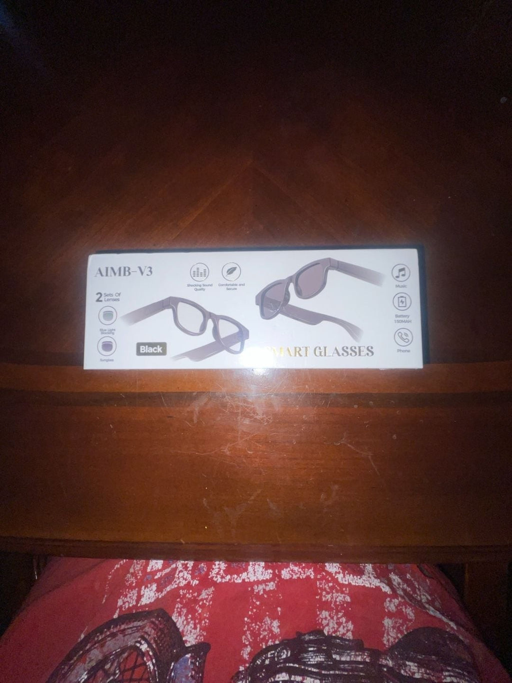 AIMB-V3 Smart Bluetooth Glasses with 2 Sets of Lenses