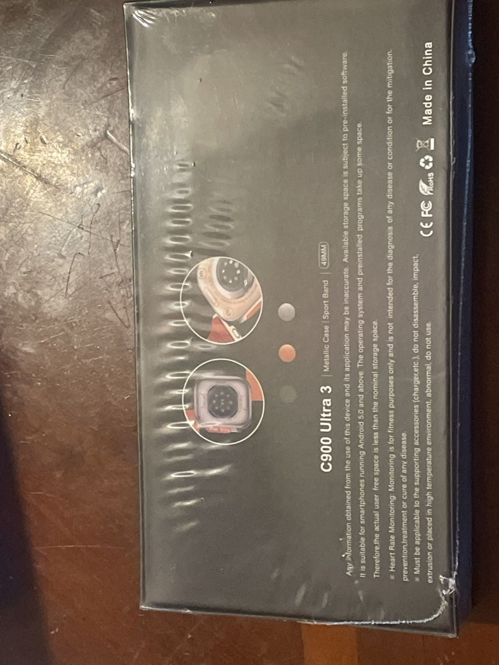 C900 Ultra 3 Smartwatch 49mm with Metallic Case and Sport Band