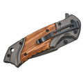 Wood Handled Pocket Knife, 4.5" X 1.25" Closed Stashed cav