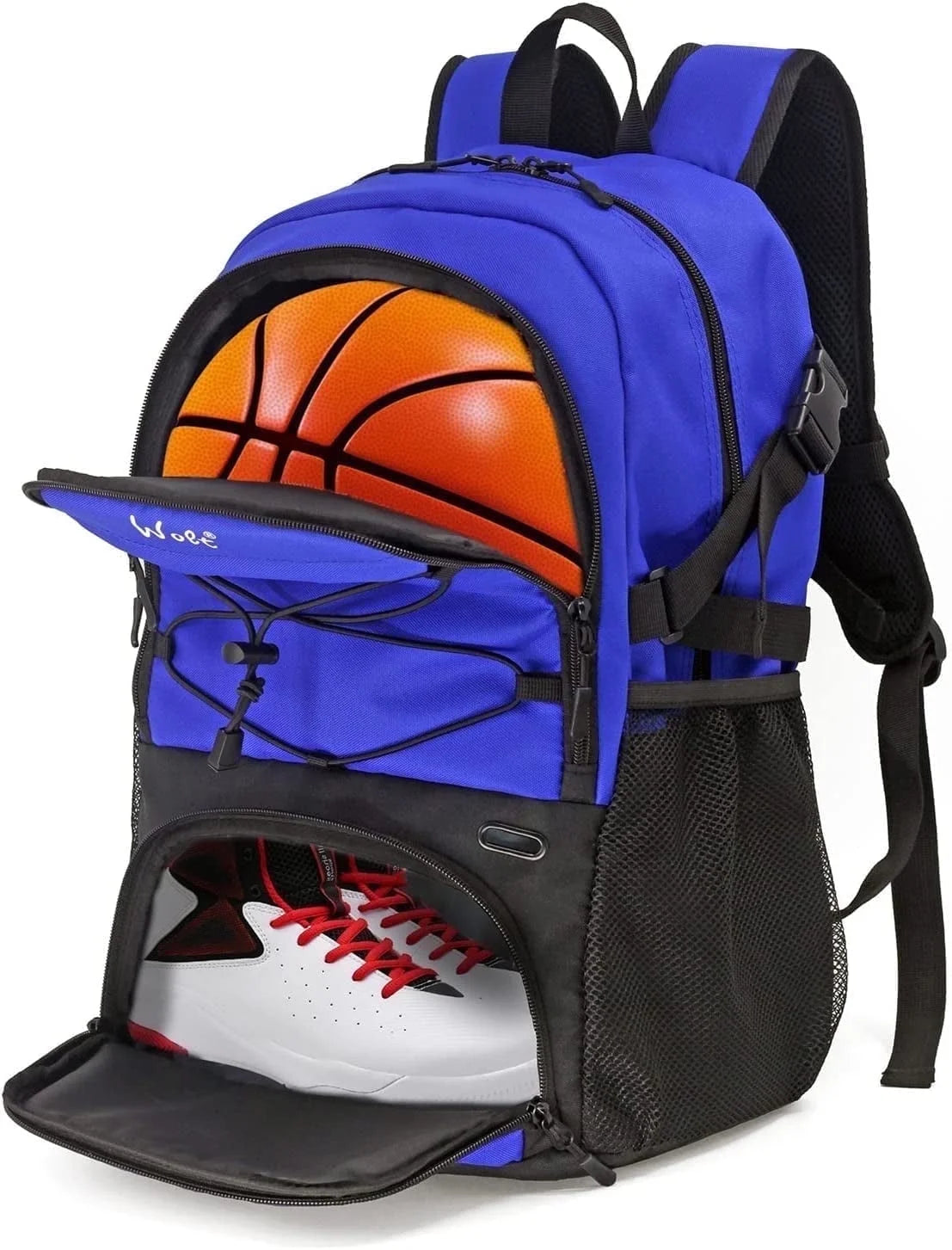 Blue Basketball Bag Backpack Bag for Men--Best Accessories Gym Daily Use 1 Pack