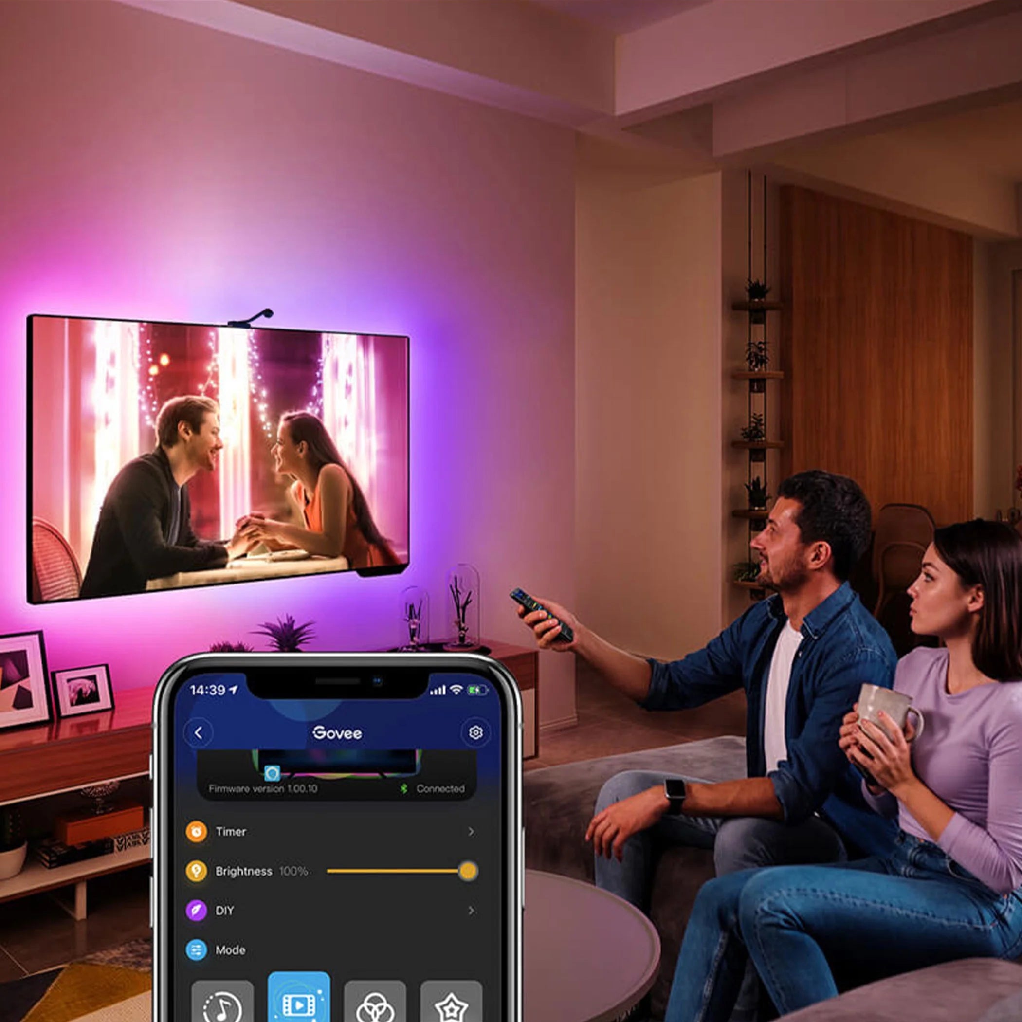 Netflix Dreamview T3S Smart TV Backlight (11.8Ft) for 55-65 Inch Tvs, Voice Control, Smart Camera