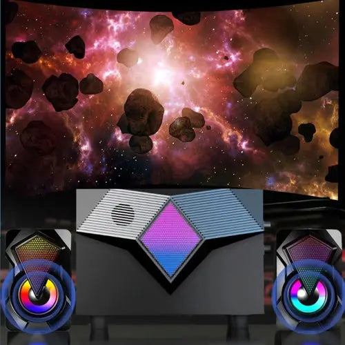 Dragon RGB Computer Gaming Speakers Stashed cav